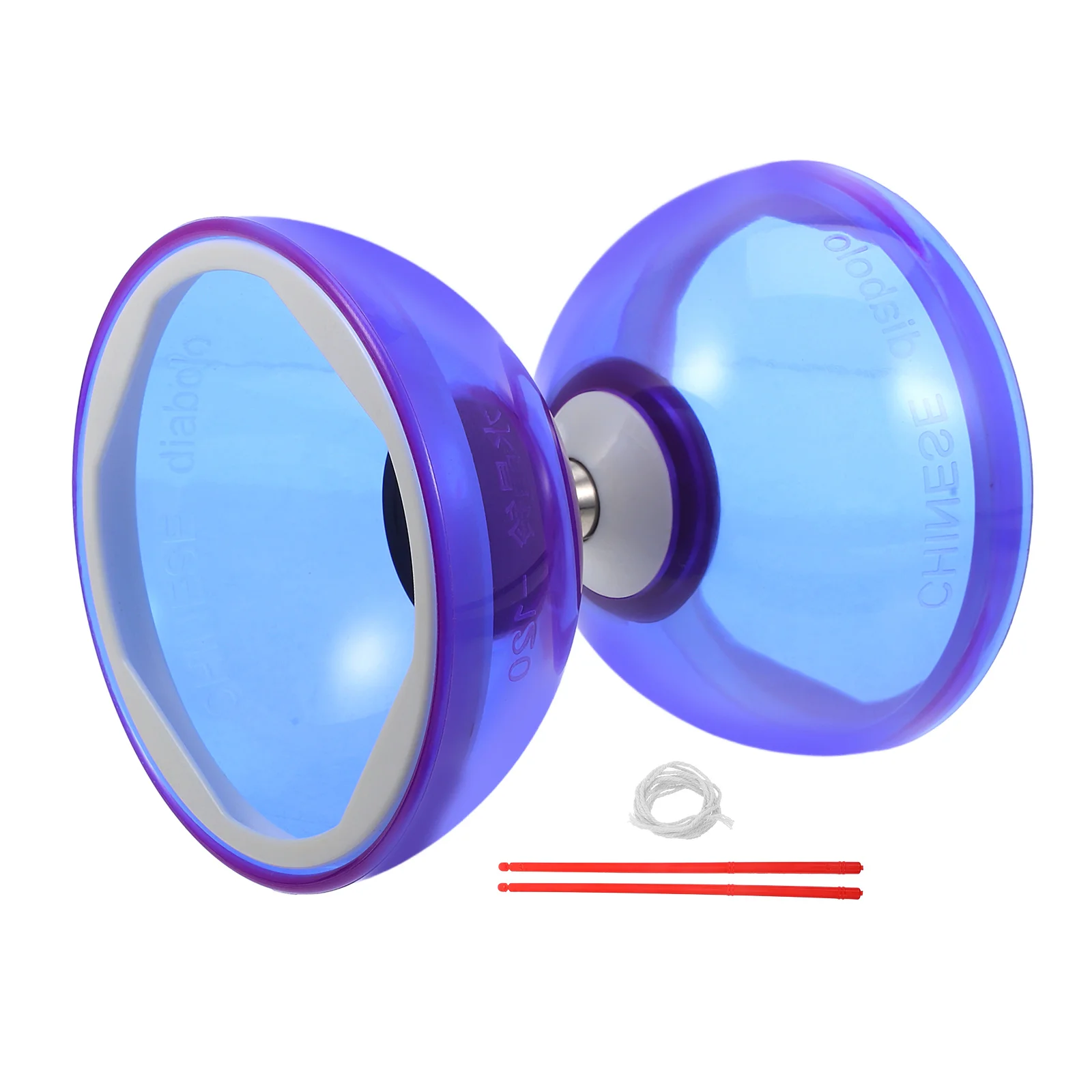 Triple Bearing Diabolo Ball Toys Juggling Soft Rubber Double Wheel Kid Kids Outdoor Playset Crystal Tpu 3