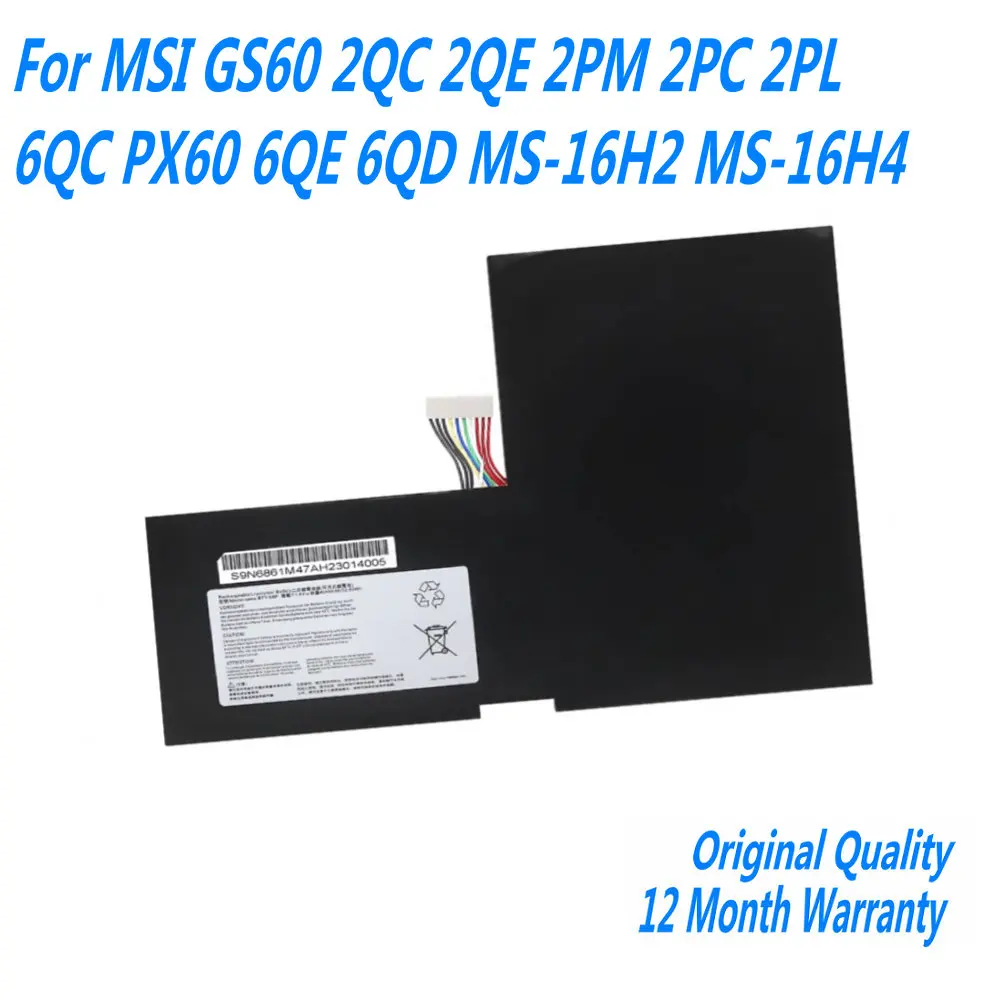 Новый аккумулятор для ноутбука MSI GS60 2QC 2QE 2PM 2PC 2PL 6QC PX60 6QE 6QD BTY-M6F 11,4 в 4640 мАч