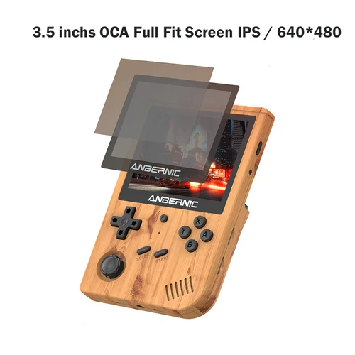 휴대용 레트로 비디오 게임 콘솔 RG351V, 듀얼 TF 카드 128G 3.5 "IPS, 3900mAh PSP GBC 2500 개 이상 게임 4