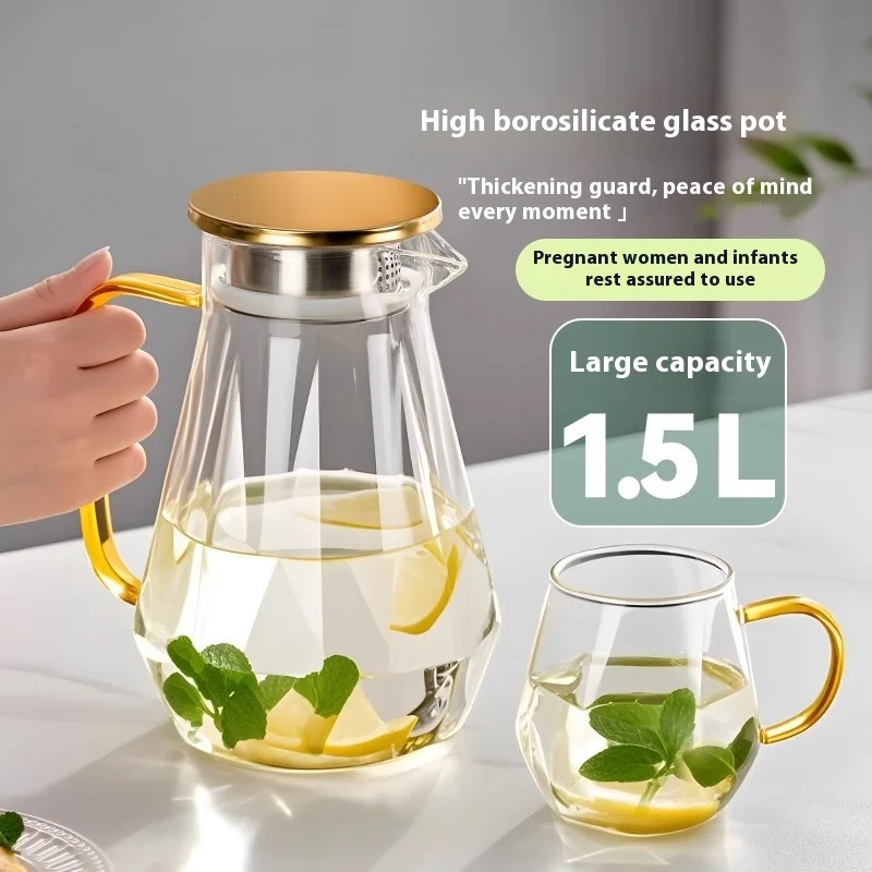 Gianxi Cold Water Pot Household Glass High Temperature Large Capacity ...
