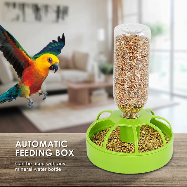 Bird Feeder Dual Purpose Automatic Watering Eight Grid Large Capacity Convenient Chick Bird Parrot Feeding Box Pet Supplies 2