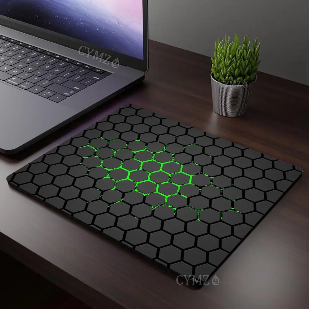 Cyber-Style Polygonales Muster Kleine Mausmatte Schreibtischunterlage Gamer PC-Zubehör Tastaturmatte Geeignet für Büro und Spiele – Detail 15