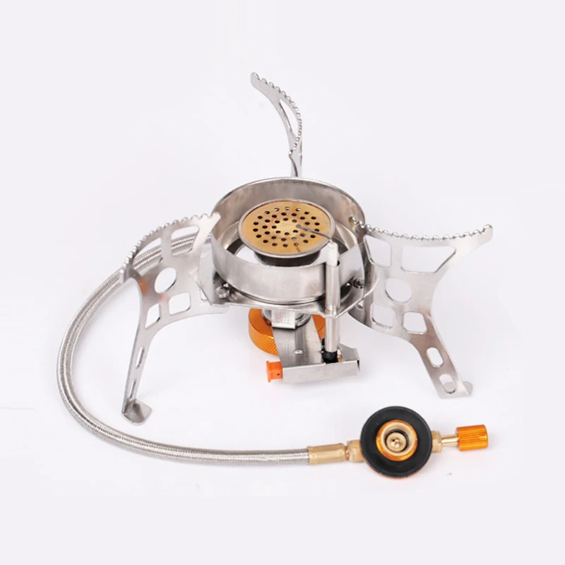 Picnic Stove Portable Windproof Outdoor Stove Picnic Camping Supplies Gas Gas Stove Set Foldable Gas Stove Without Gas Tank 6