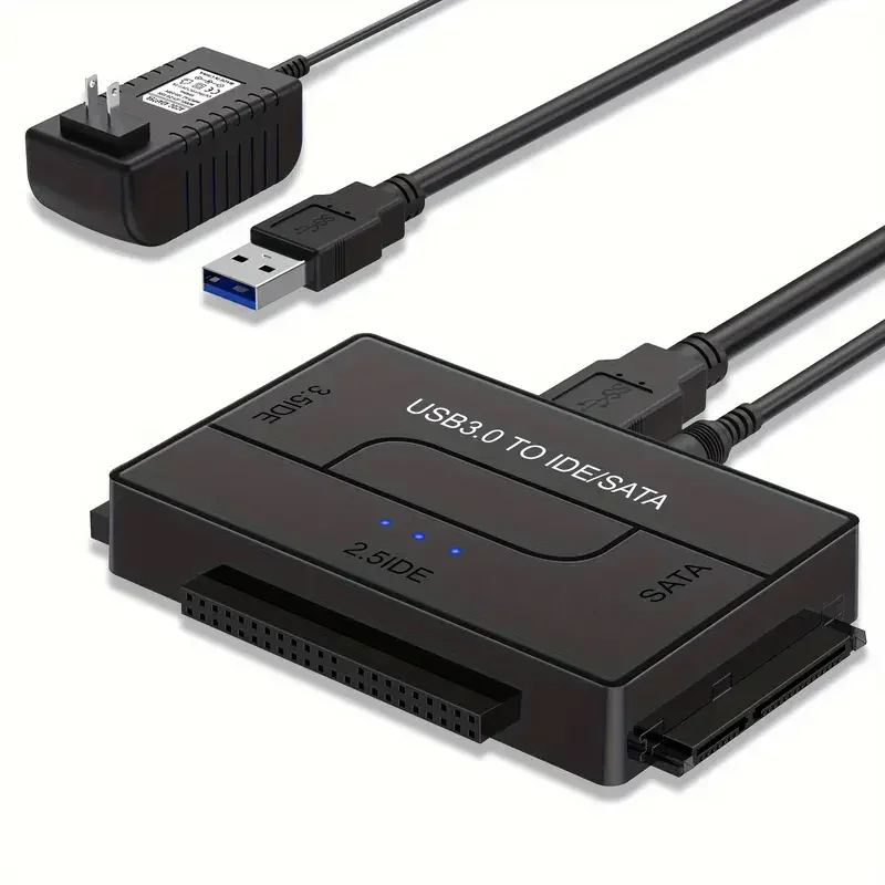 Adaptador SATA/IDE a USB 3,0, convertidor de Cable adaptador de disco duro para SATA de 2,5/3,5 pulgadas y IDE HDD, compatible con 6TB para PC Macbook