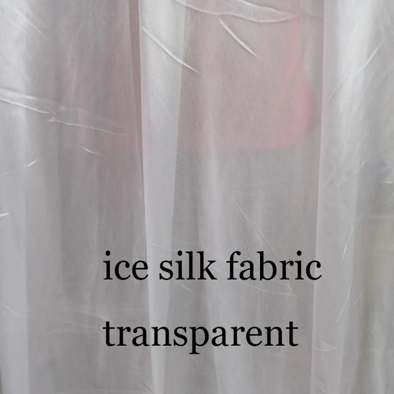3M/10FT Length Transparent Ice Silk Table Skirt Tablecloth Skirting With Top Swag Drape For Wedding Event Party Decoration