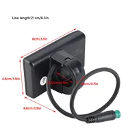 Compteur d'affichage LCD pour vélo électrique, ABS léger S866, grand écran pour guidon de 22.2mm/0,9 pouces 4