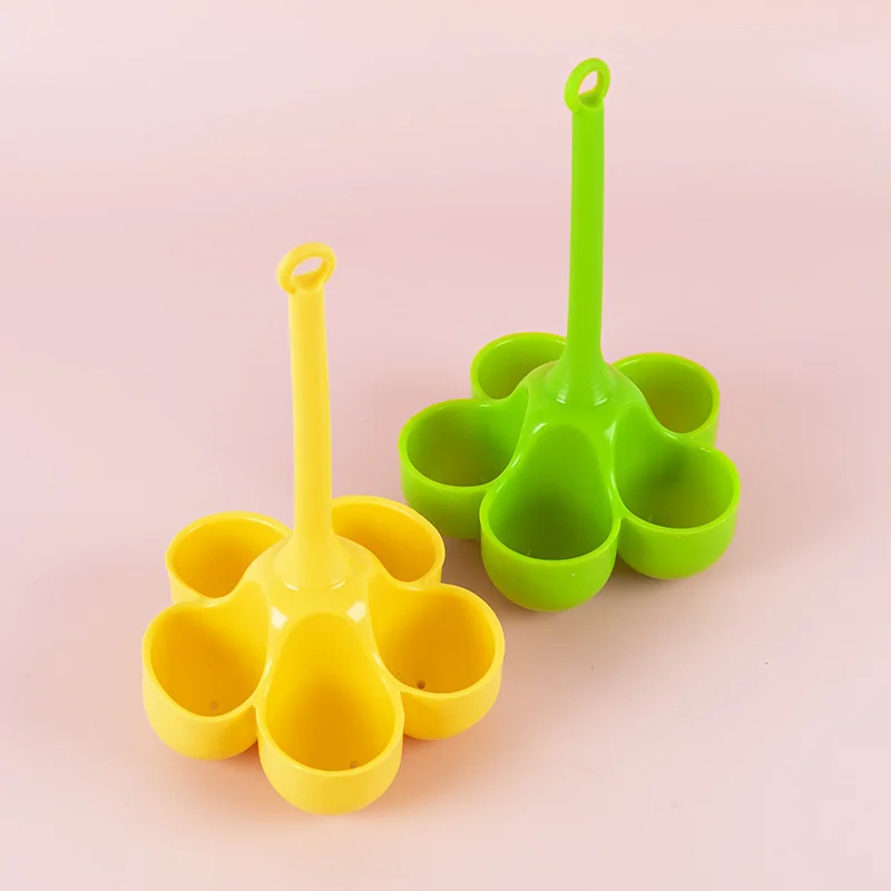 Egg Boiler Holder Heat-resistant Silicone Egg Steamer Tray With 5