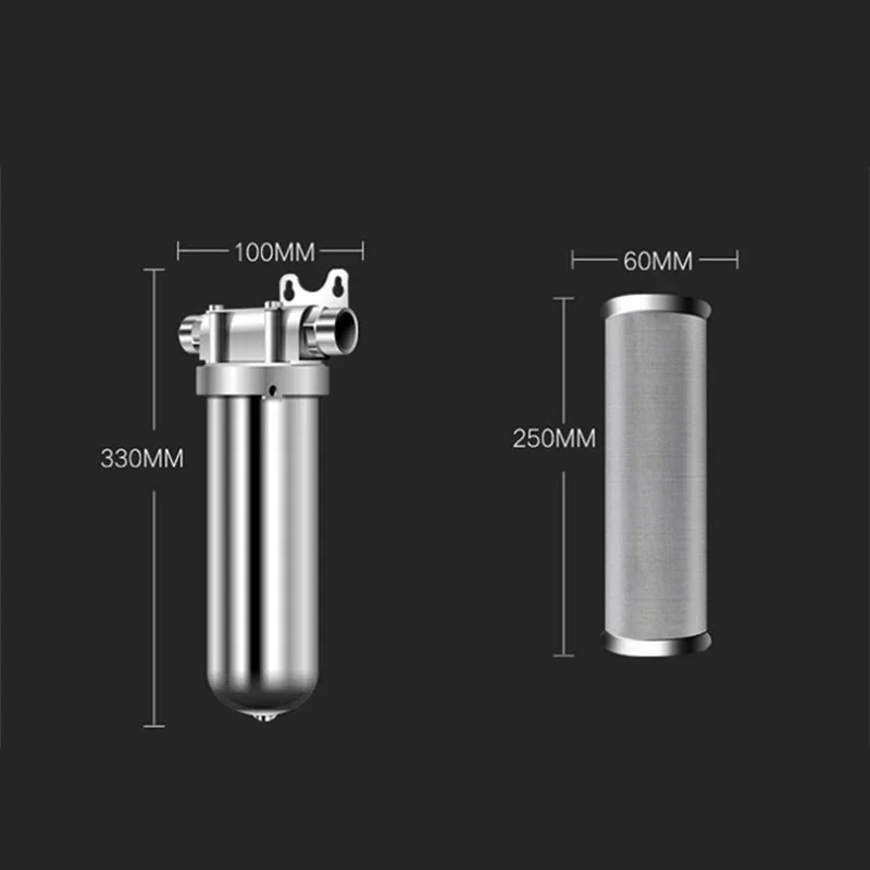 Description Picture 4 of itemPre-filter household well water whole house household water purifier 304 stainless steel high flow backwashing water filter