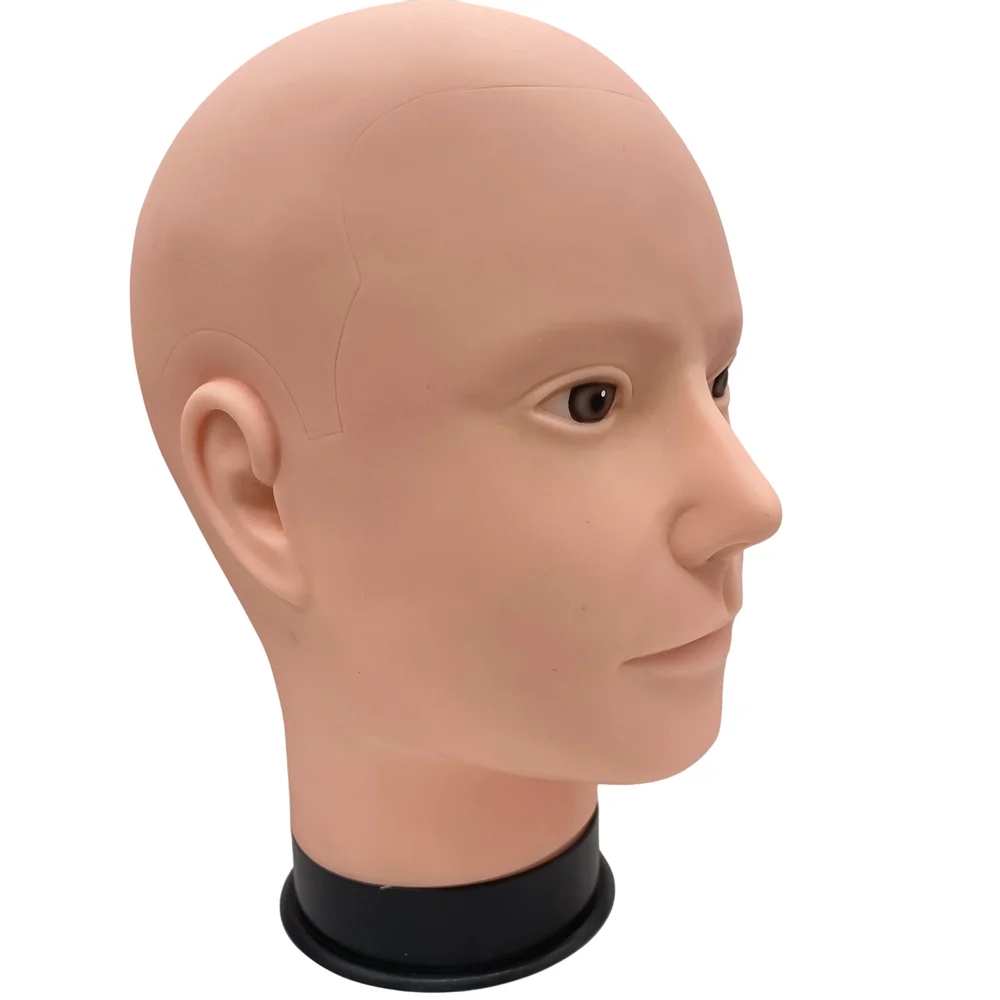Testa di manichino maschile senza capelli per realizzare supporti per parrucche e display per cappelli Testa di addestramento per manichini per cosmetologia - immagine 4