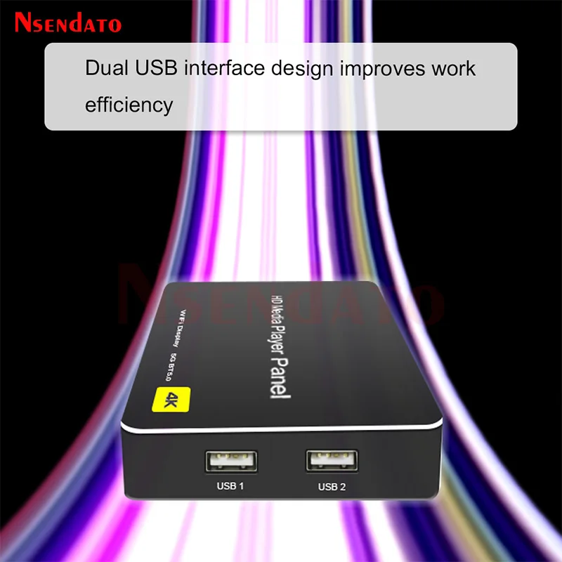 4K H.265 Full HD Media Player Panel With BT5.0/AV/HDMI-Compatible/SPDIF/Lan/USB Disk 1080P automatic playback Multimedia Player