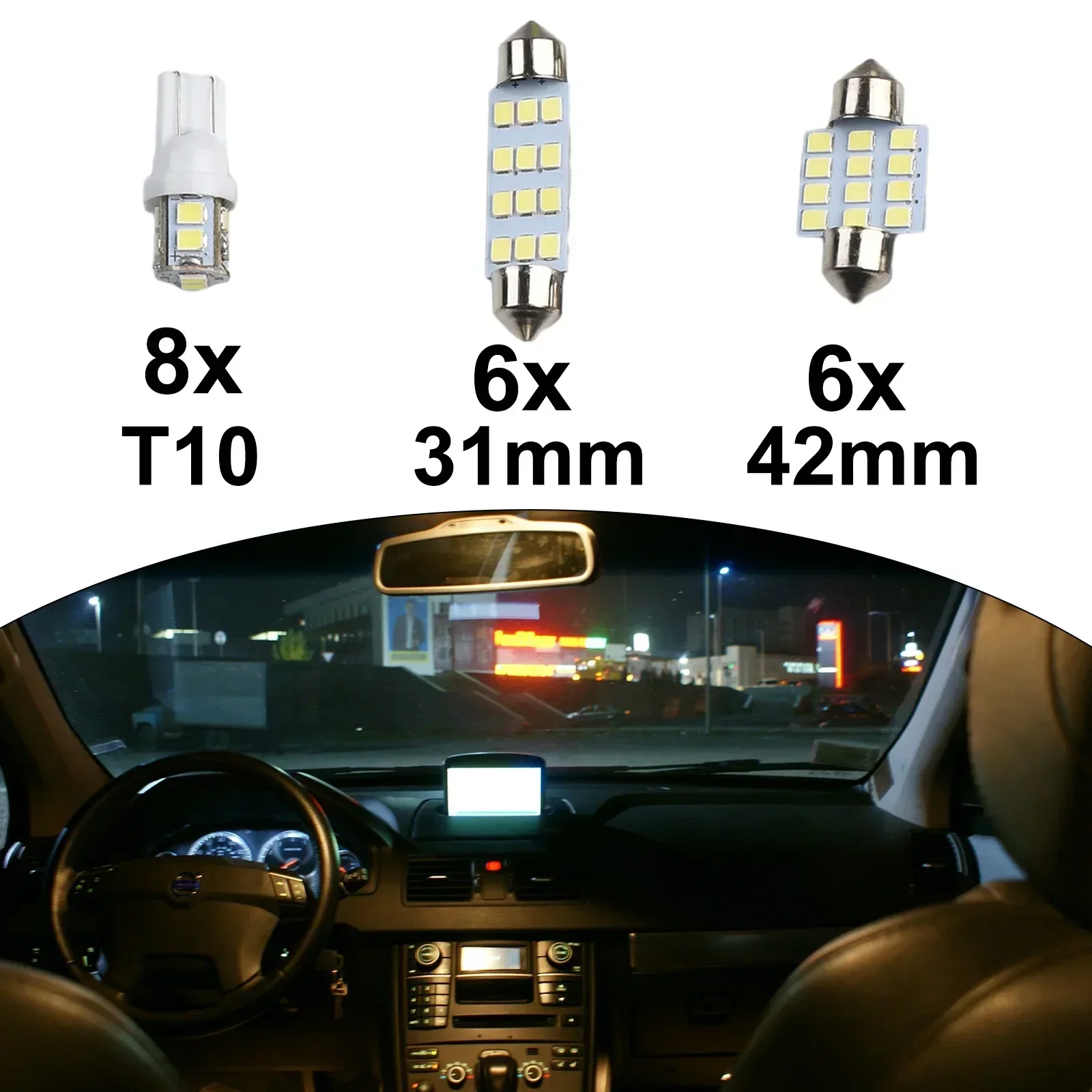 New Practical Lamp Beads LED Lights Kit Car Interior Parts LED Lights Kit Plate Lamp Bulb Car Accessories None