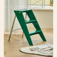 Japanese Style Acrylic Step Ladders Foldable 3-Step Ladder Stool Multifunctional Storage A-Frame Ladder Portable Home Decor Rack 2
