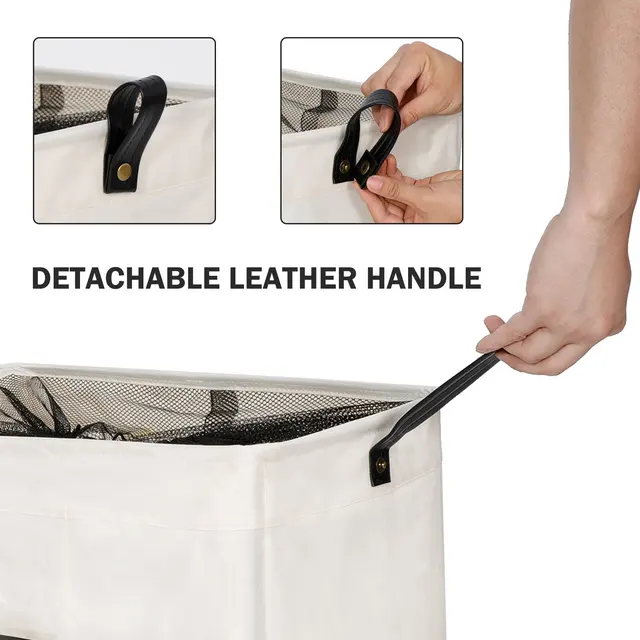 Houseware 3 Táskák Mosodai Kosár Akadálykerékkel Cserélhető Tárolószervező Cesto Ropa Szuás - Image 4