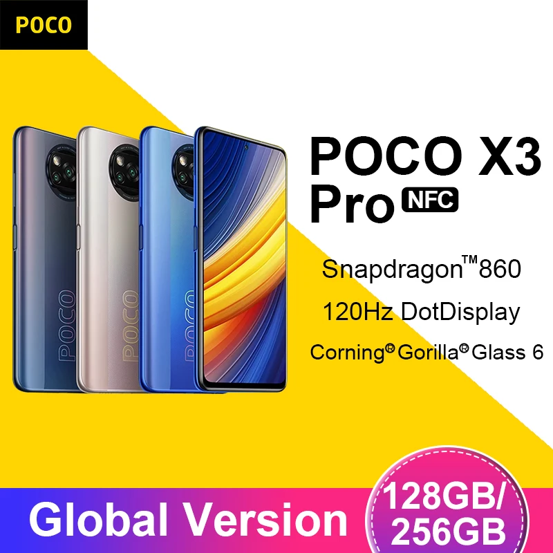 Poco X3 Pro 6gb 128gb/8gb 256gb Global Version Snapdragon 860 Smartphone  120hz Dotdisplay 5160mah 33w Nfc Quad Ai Camera - Mobile Phones - AliExpress