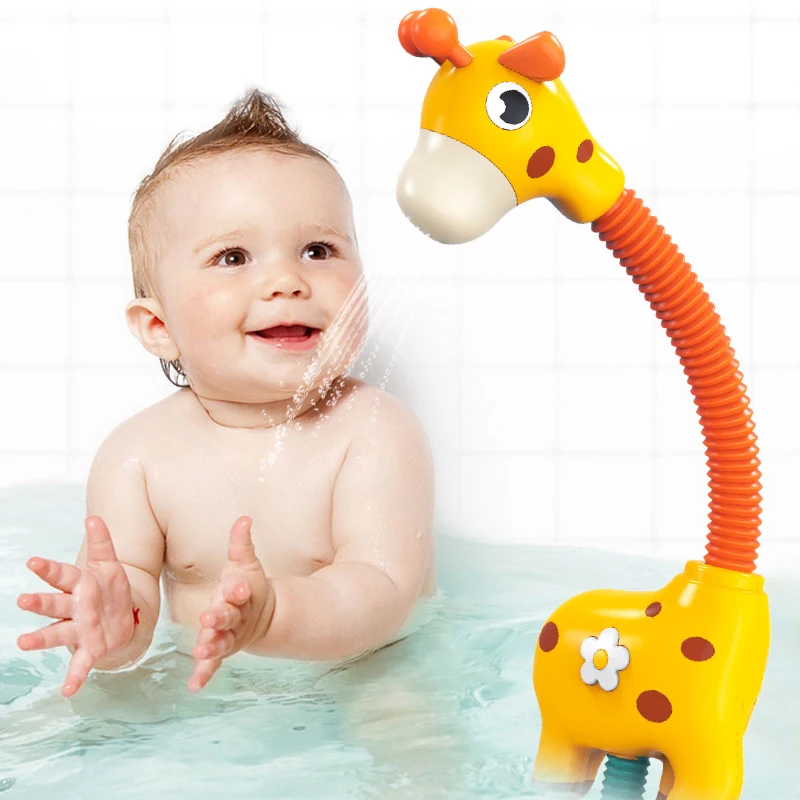 Giraffe Electric Spray Water Squirt Sprinkler Baby Bath Toys Bathtub