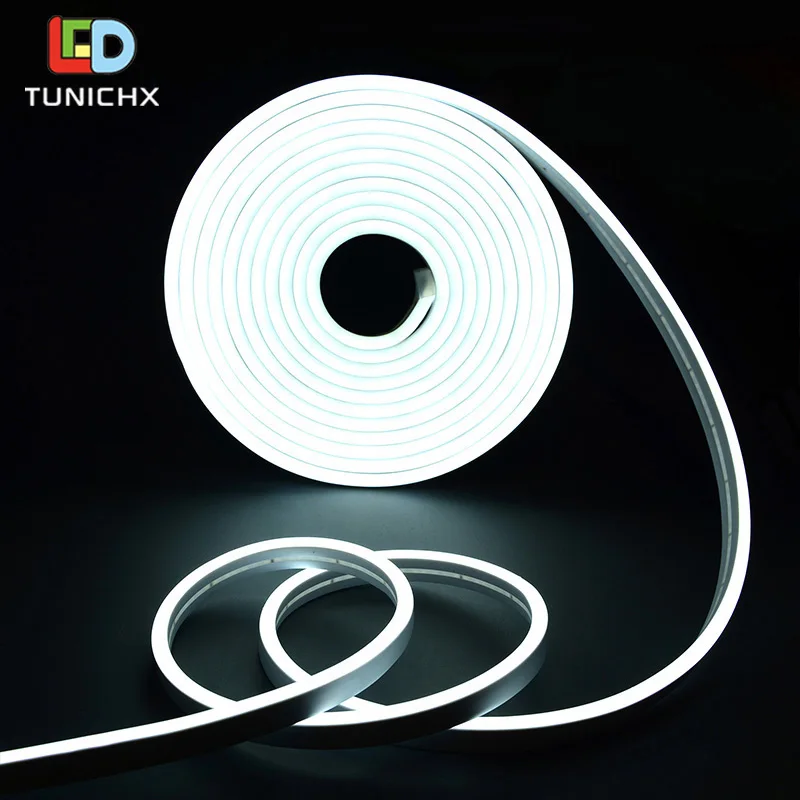 Neon LED Strip Light Waterproof SMD 2835 Flexible Neon Lights For Bar Kitchen Cabinet 5M Neon Strip led Warm White Yellow DC12V