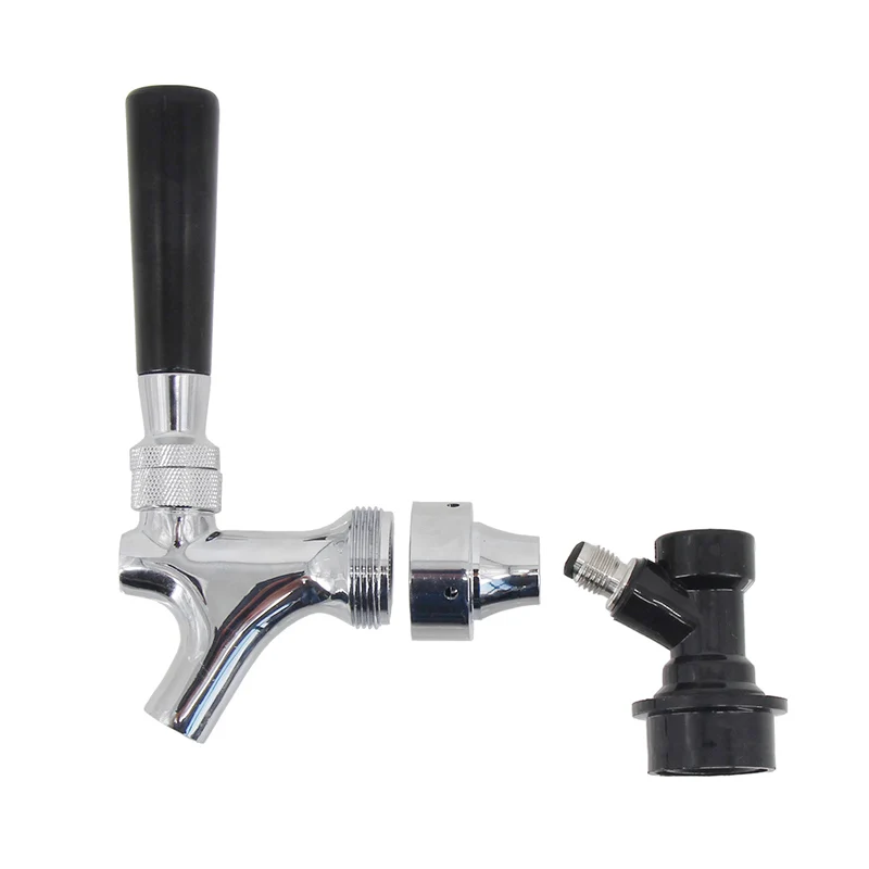 Craft Beer Tap with Liquid Ball Lock Quick Disconnect Assembly Chrome Beer Faucet Home Brewing Soda Kit beer tap assembly