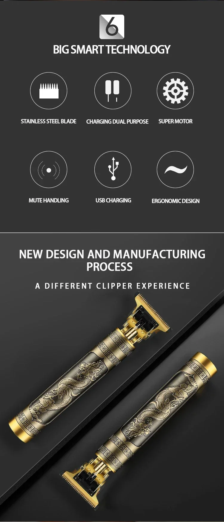 Description Picture 3 of itemT9 Electric Hair Trimmer Cordless Shave Hair Trimmer Cordless Shaver Trimmer Hair Cutting Machine for Barbers A5