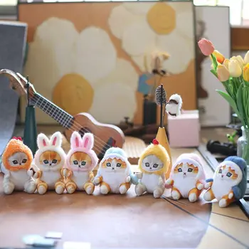 سلسلة مفاتيح قطيفة ناعمة على شكل قطة أرنب ، دمية كاواي ، قلادة حقيبة ، ألعاب حقيبة ظهر لطيفة ، حلقة مفاتيح ، هدايا لعبة من القطيفة 3