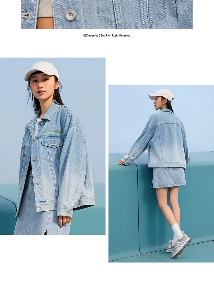 Denim Jacket Women Gradual Loose Temperament Spring New Embroidered Jacket Trend