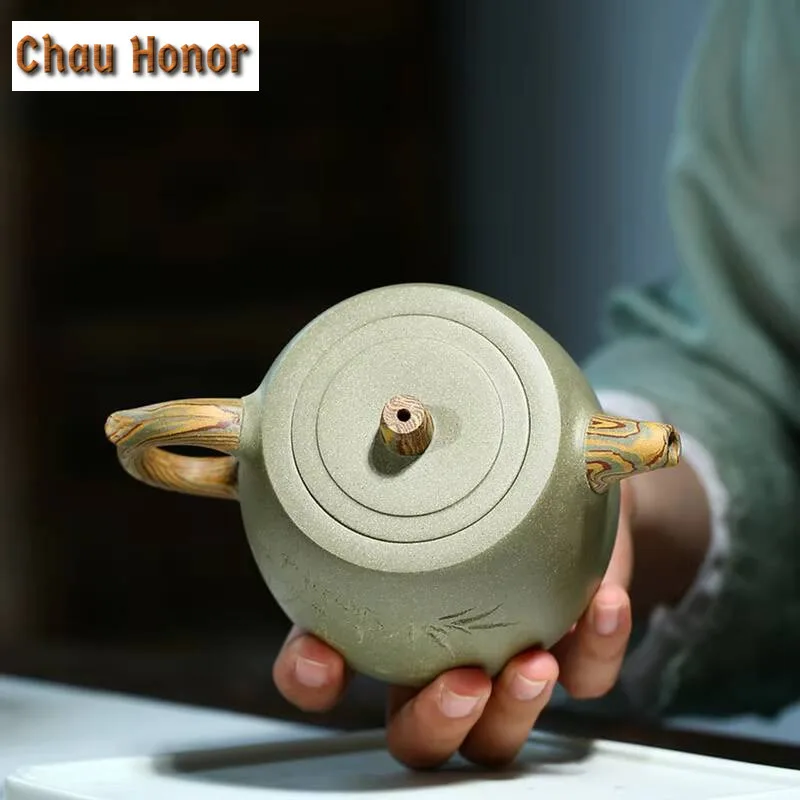 320ml Boutique Yixing Purple Clay Teapots Raw Ore Bean Green Mud Tea Pot Household Filter Kettle Zisha Teaware Collection Gifts