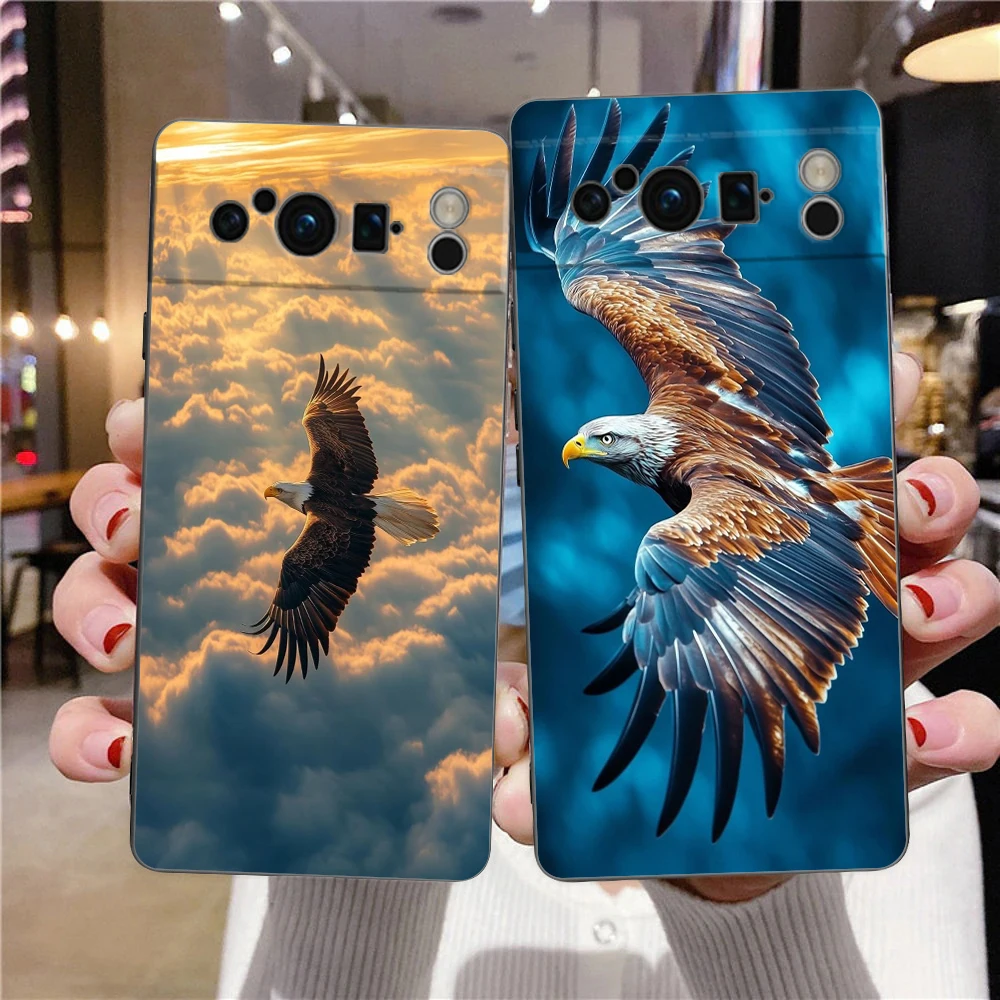 Eagle Design Shockproof TPU Black Phone Case