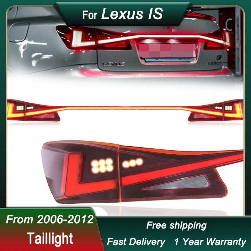 

Car Through Tail Lights For Lexus IS IS250 IS300 2006-2012 full LED Taillamp Rear Brake Lights Starlink Cross Taillight Accembly