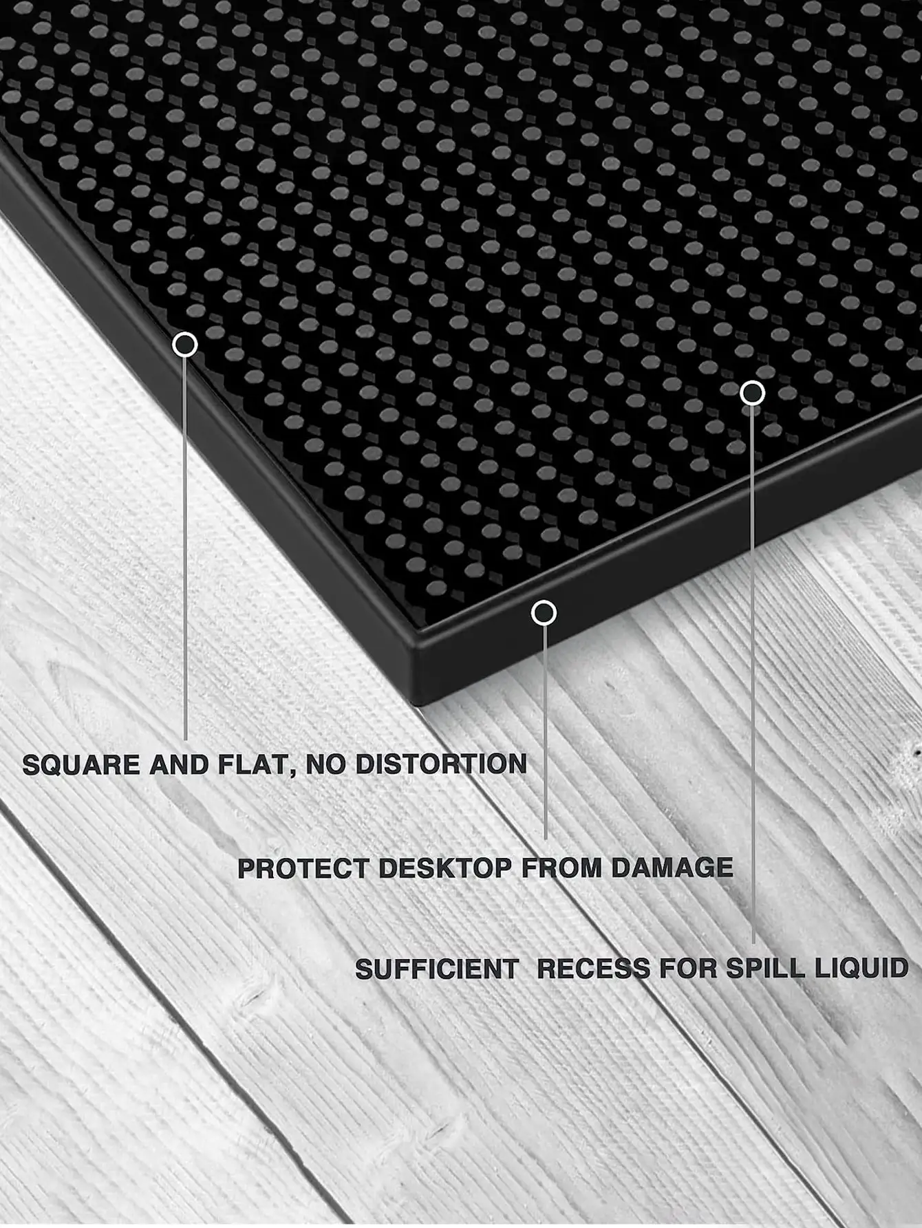 Premium Black Non-Slip Spill Mat - Thick, Durable & Stylish Bar Service Mat