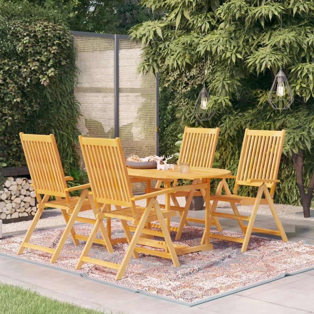 Soggiorno Da Giardino 5 Pezzi In Legno Massello Teck