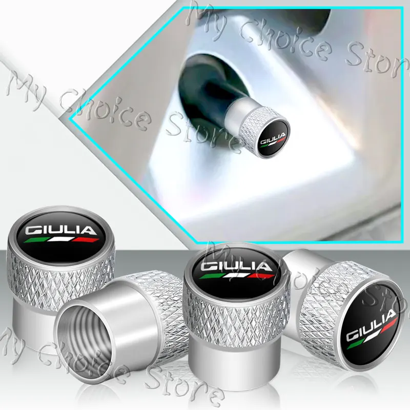 Premium Set of 4 Emblem Wheel Tire Valve Caps - Waterproof and Durable Airdust Covers