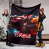 Custom Name Personalized Blanket Cars Lightning Mcqueen Fluffy Soft Flannel Sofa Adult Blanket Office Lunch Break Blanket Gift 5