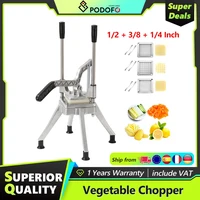 Coupe-frites Podofo, coupe-légumes en acier inoxydable 1/2, 3/8, 1/4 pouce pour restaurant et cuisine domestique 1