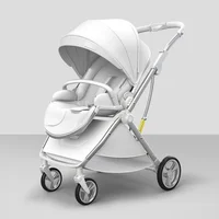 Poussette de bébé luxueuse et légère, siège en forme d'œuf pour nouveau-né, inclinable à une main, taille compacte 2
