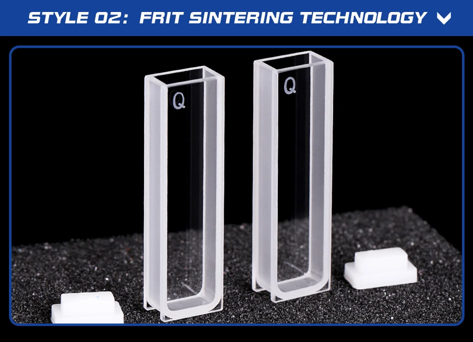 2 PCS quarz küvette zellen mit deckel 5mm pfad länge JGS1 für spektralphotometer labor – Detail 2