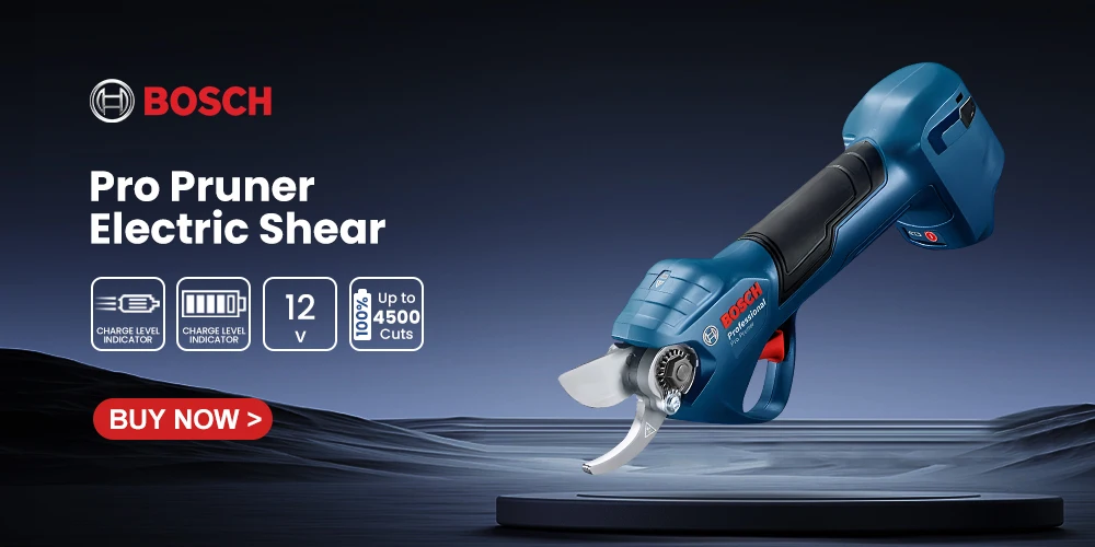 Description Picture 2 of itemBosch Electric Hedge Trimmer Cordless Pruning Shears Battery Rechargeable Shear Hedger for Grass Bonsai Shrub Garden Power Tools