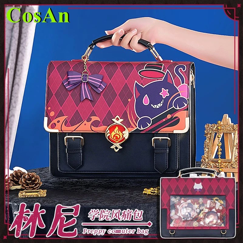 

CosAn Game Genshin Impact Lyney Bag, костюм для косплея, сумка для посланий, сумка для путешествий