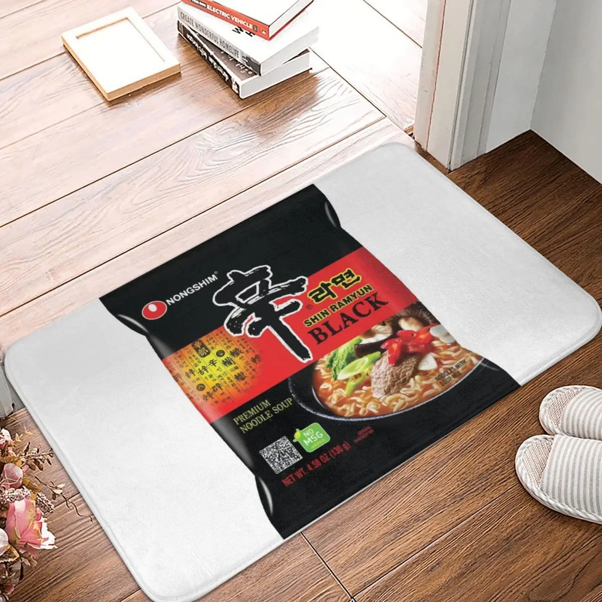 Nongshim-felpudo Shin Ramyun, alfombra de poliéster, antideslizante, antipolvo, para entrada, cocina, dormitorio, balcón, inodoro