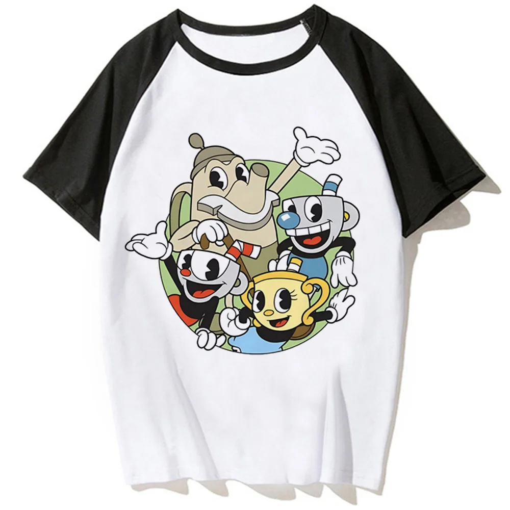 Cuphead T-Shirt Donna Designer Manga Anime Top Designer Femminile 2000S Streetwear Clothes