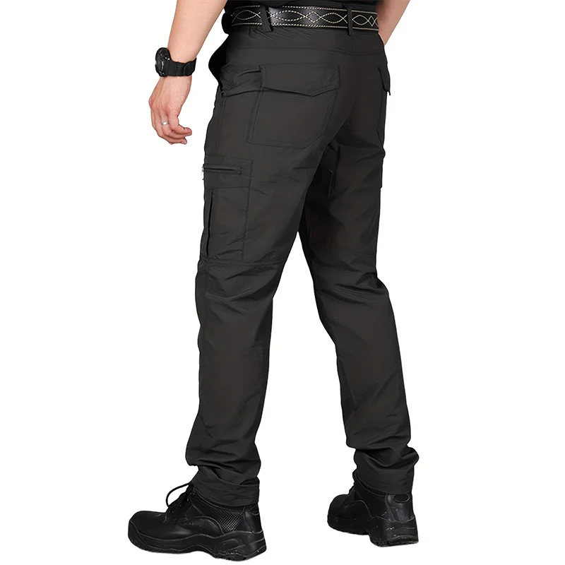 Casual Men Pants Summer Multiple Pockets Cargo Pants Quick Dry Thin Trousers Outdoor Hiking Workout Breathable Long Pant New 5