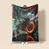 Car Illustration Blanket Warm Sofa Bed Blanket Bedroom Home Office Nap Cover Blanket Machine Washable Home Decoration 1