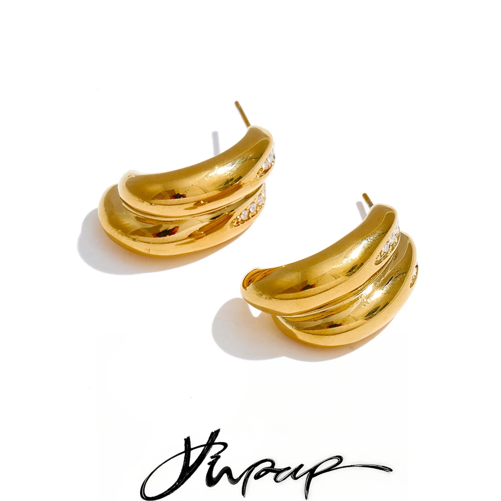 Yhpup Stainless Steel Zirconia Earrings for All Occasions