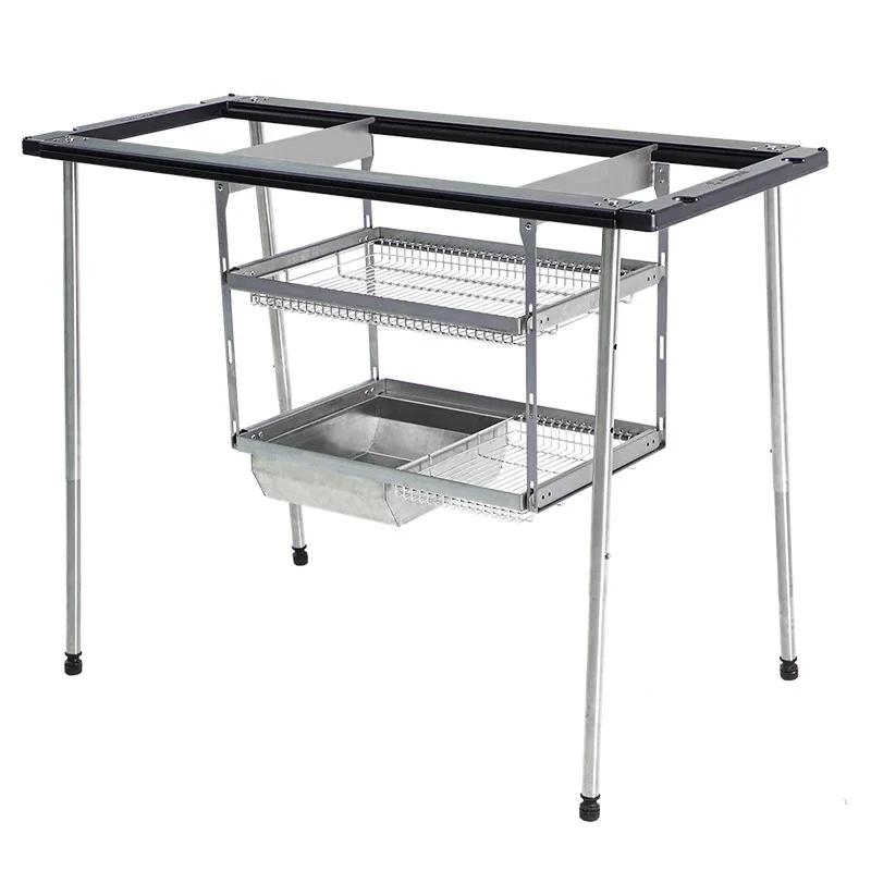 

SmiloDon Two Unit Hanging Rack Outdoor Camping IGT Table Accessories Hanging Rack IGT Stainless Steel Desktop Hanging Rack New
