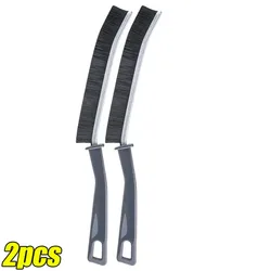 Durable Long - Handle Gap Cleaning Brush (Black- 2pcs)