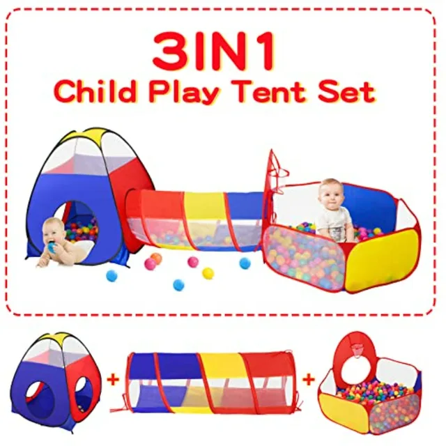 for Toddler with Baby Ball Pit and Tunnel, Indoor Outdoor Playhouse with Climbing Tunnel Toy for Toddlers, Boys and Girls Best