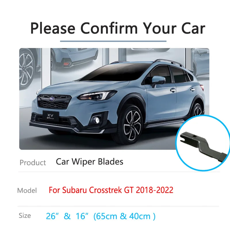 For Subaru Crosstrek XV GT MK2 2018~2022 Front Rear Set Windshield Windscreen Wiper Blades Cleaning Replacement Car Accessories