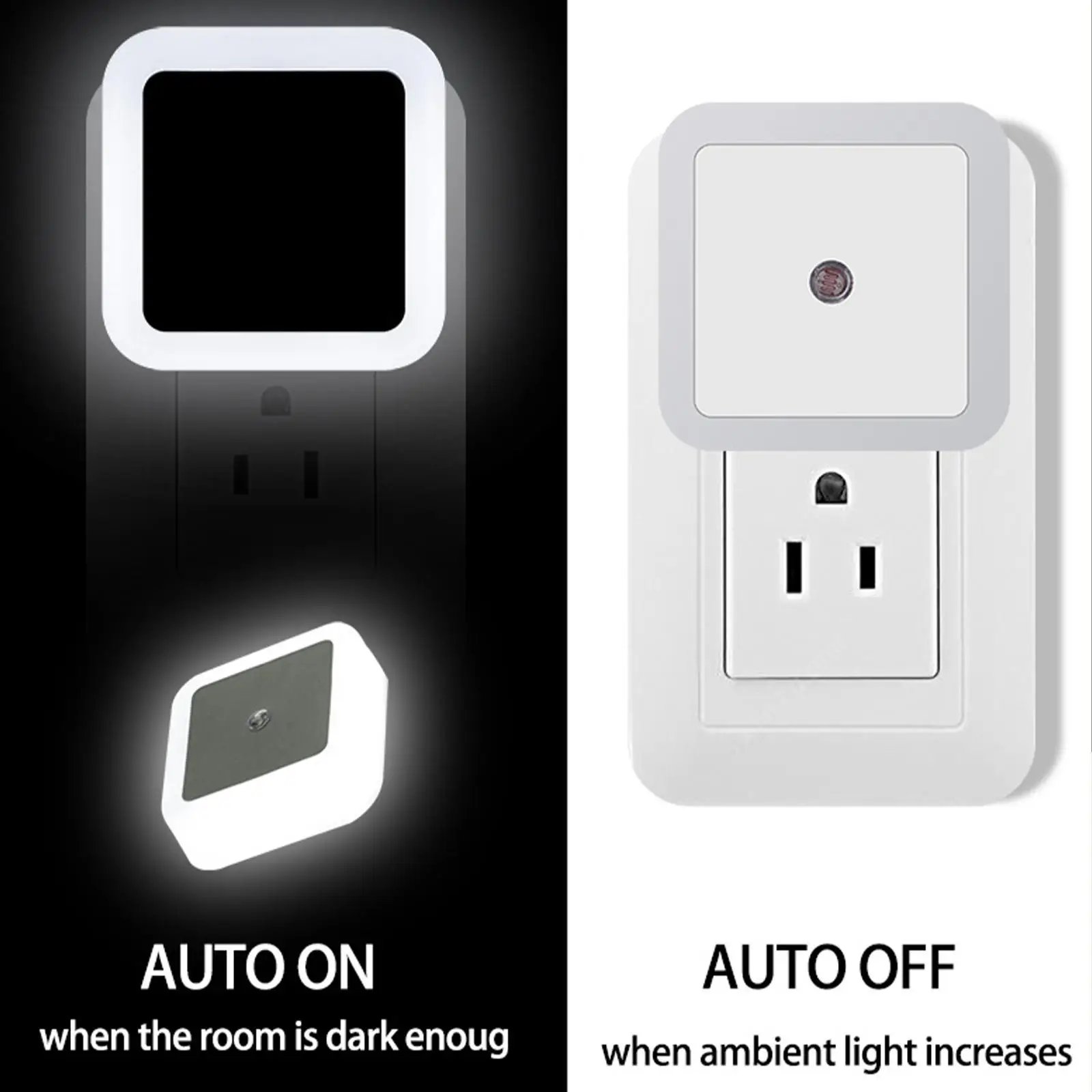 LED 야간 조명 미니 조명 센서 제어 230V EU 미국 플러그 거실 침실 조명에 대한 에너지 절약 유도 램프