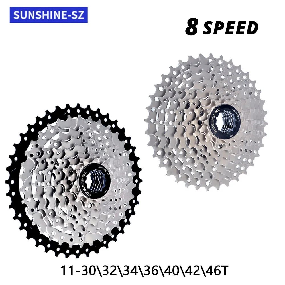 SUNSHINE Bicycle Cassette 8 Speed Mountain Bicycle Freewheel Bicycle Sprocket HyperGlide system For Shimano/SRAM