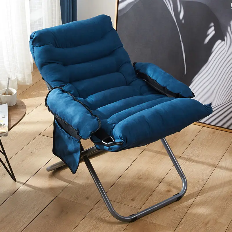 Household Lazy Sofa Chair Living Room With Armrests Leisure Lounge Chair Simple Foldable Single Rocking With Headrest