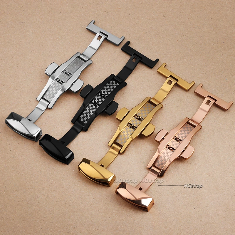 Sleek Stainless Steel Double Click Butterfly Buckle Clasp