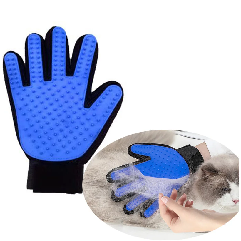 Pet Grooming Gloves Cat Grooming Hair Deshedding Brush Clean Massage For Animal Dog Horse Massage Combs